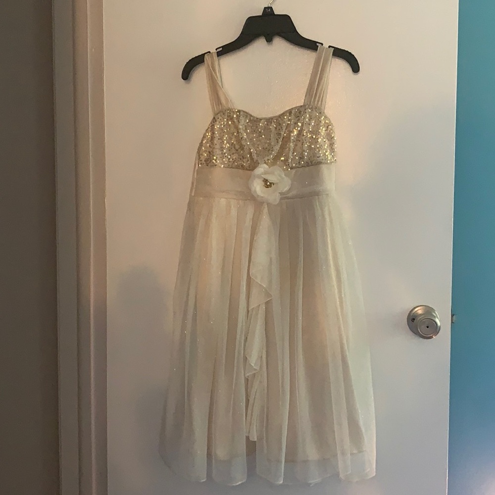 Lovely My Michelle Gold Dress with Sequins